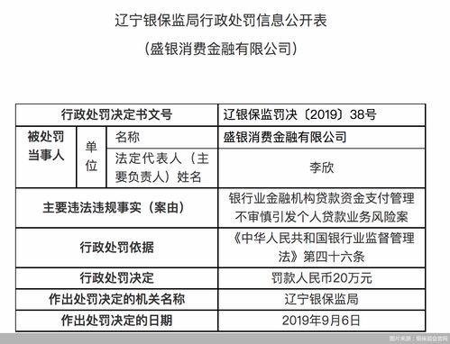 贷款无指定用途,盛银消金被罚20万元,消金机构如何守好 贷后管理 这一关